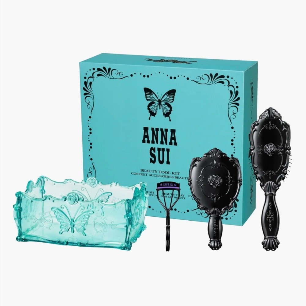 Anna Sui Teal and Black Beauty Tool Set